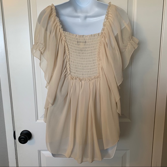 Victoria's Secret Tops Euc Victorias Secret Boho Cream Peasant Blouse Poshmark